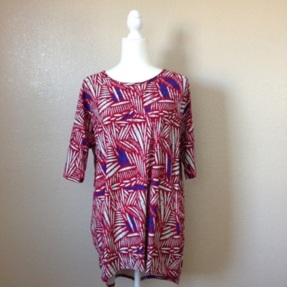 Lularoe Multicolor Patterned Irma Tunic Top - Picture 2 of 6